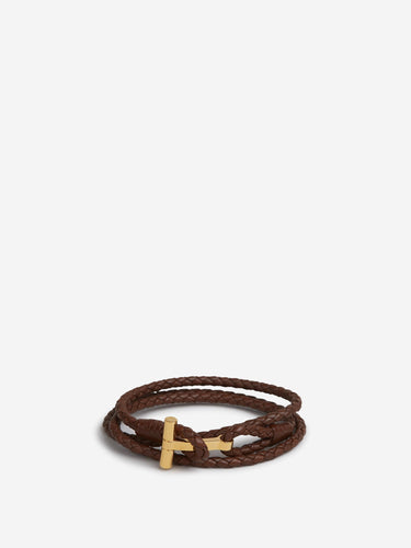 Tom Ford Hombre Barcelona Pulsera Piel Trenzada color Marrón sku 682-001016 01 - Foto 2