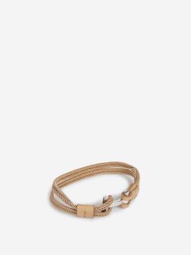 Tom Ford Hombre Barcelona Pulsera Trenzada Logo color Camel sku 682-001022 02 - Foto 2