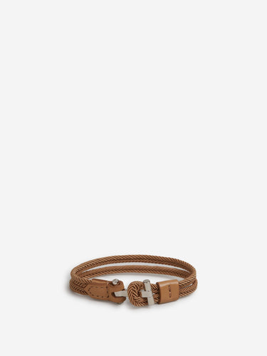Tom Ford Hombre Barcelona Pulsera Trenzada Logo color Camel sku 682-001026 02 - Foto 2