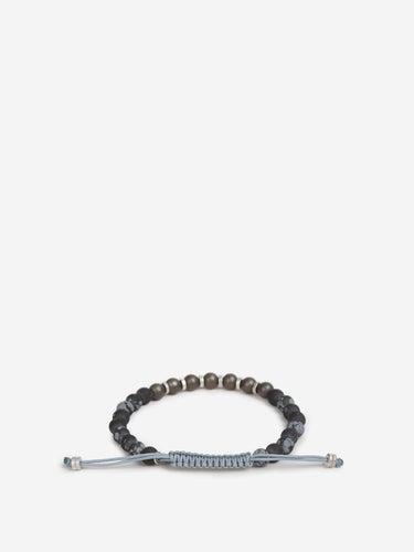 Tateossian Hombre Barcelona Pulsera Hilo Piedra Natural color Gris Antracita sku 682-001043 01 - Foto 2