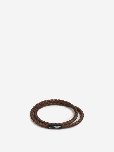 Tateossian Hombre Barcelona Pulsera Piel Trenzada color Marrón Oscuro sku 682-001044 01 - Foto 2