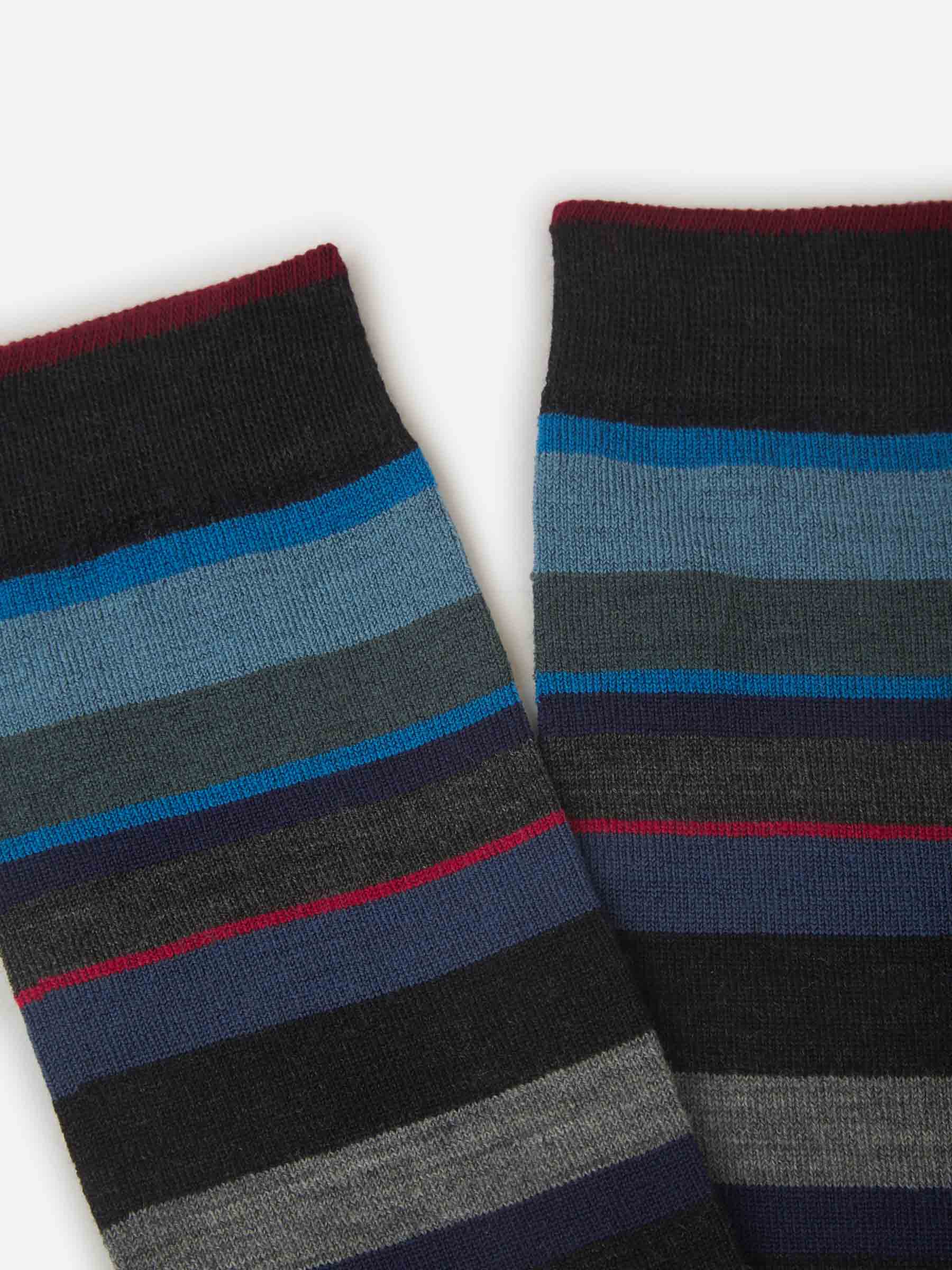 Gallo Hombre Barcelona Calcetines Rayas Lana color Gris Antracita sku 642-000393 01 - Foto 2