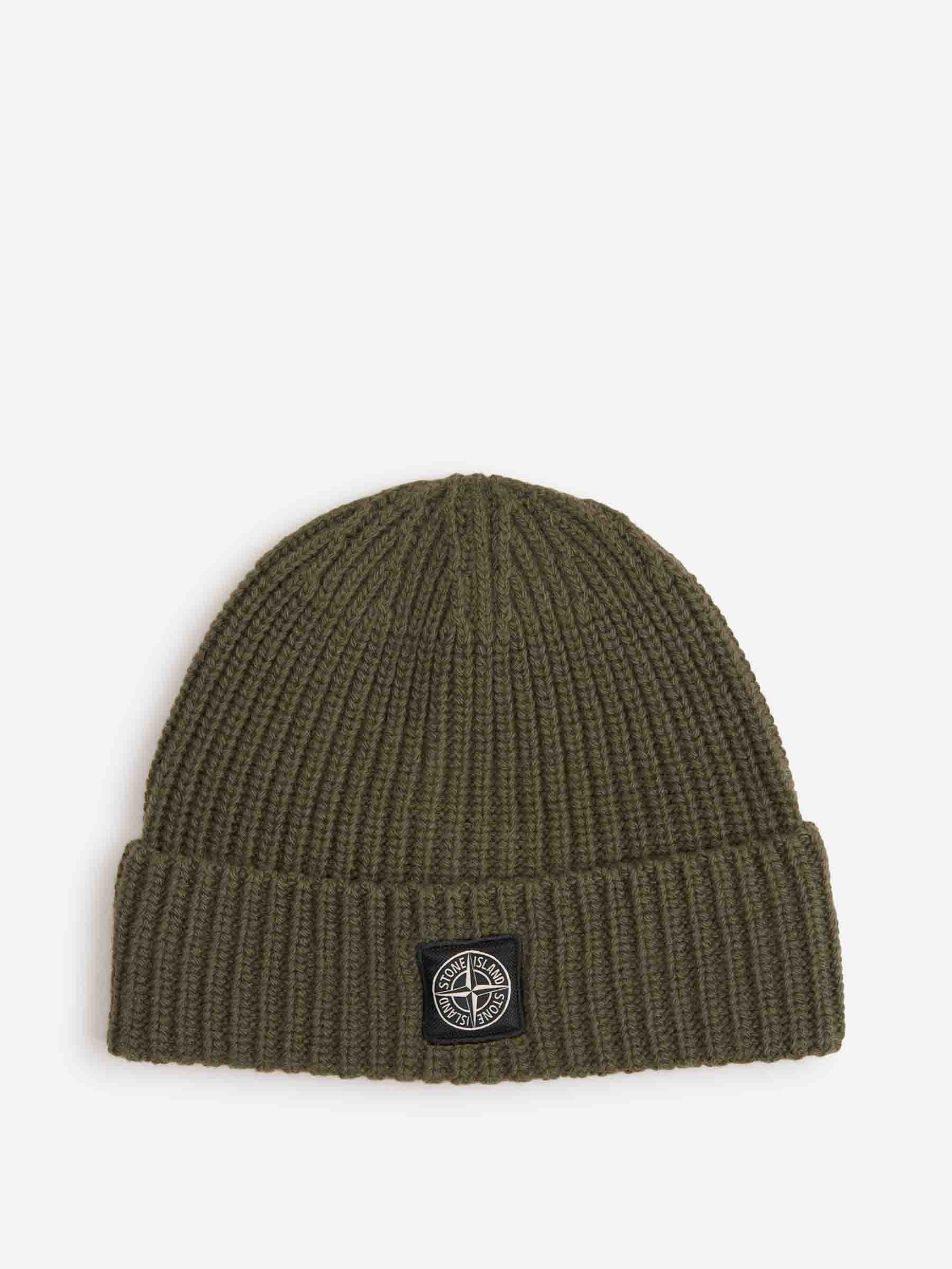 Stone Island Hombre Barcelona Gorro Logo Lana color Verde Jungla sku 689-000012 01 - Foto 1