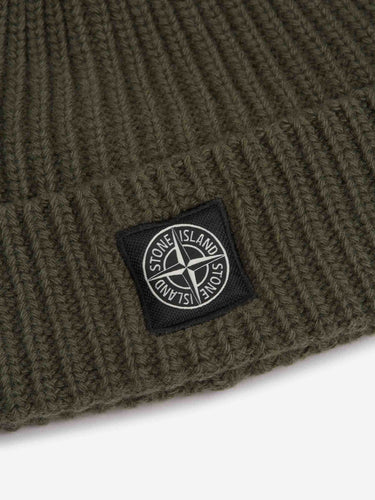 Stone Island Hombre Barcelona Gorro Logo Lana color Verde Jungla sku 689-000012 01 - Foto 3