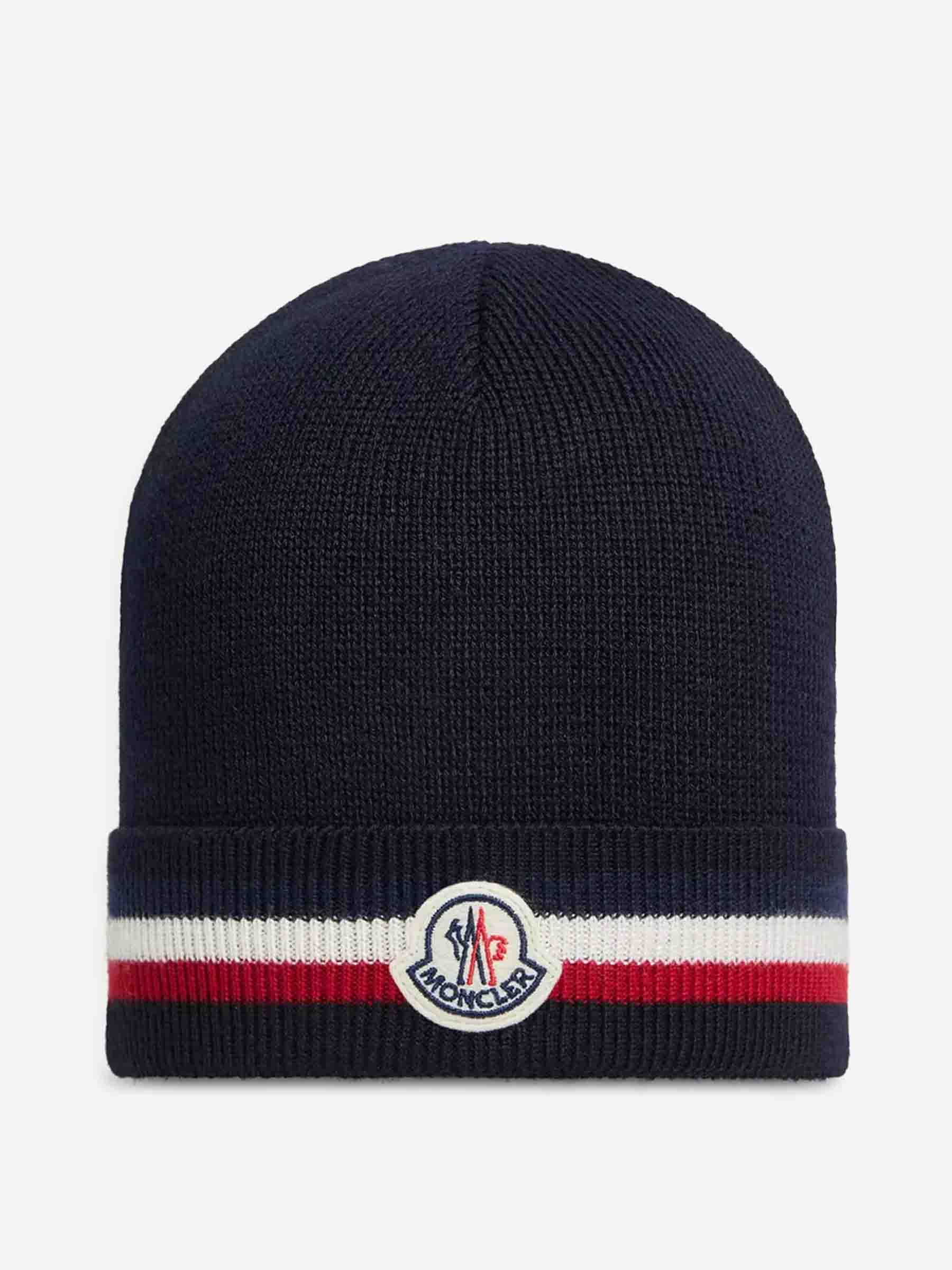Moncler Hombre Barcelona Gorro Lana Tricolor color Azul Marino sku 689-000018 01 - Foto 1