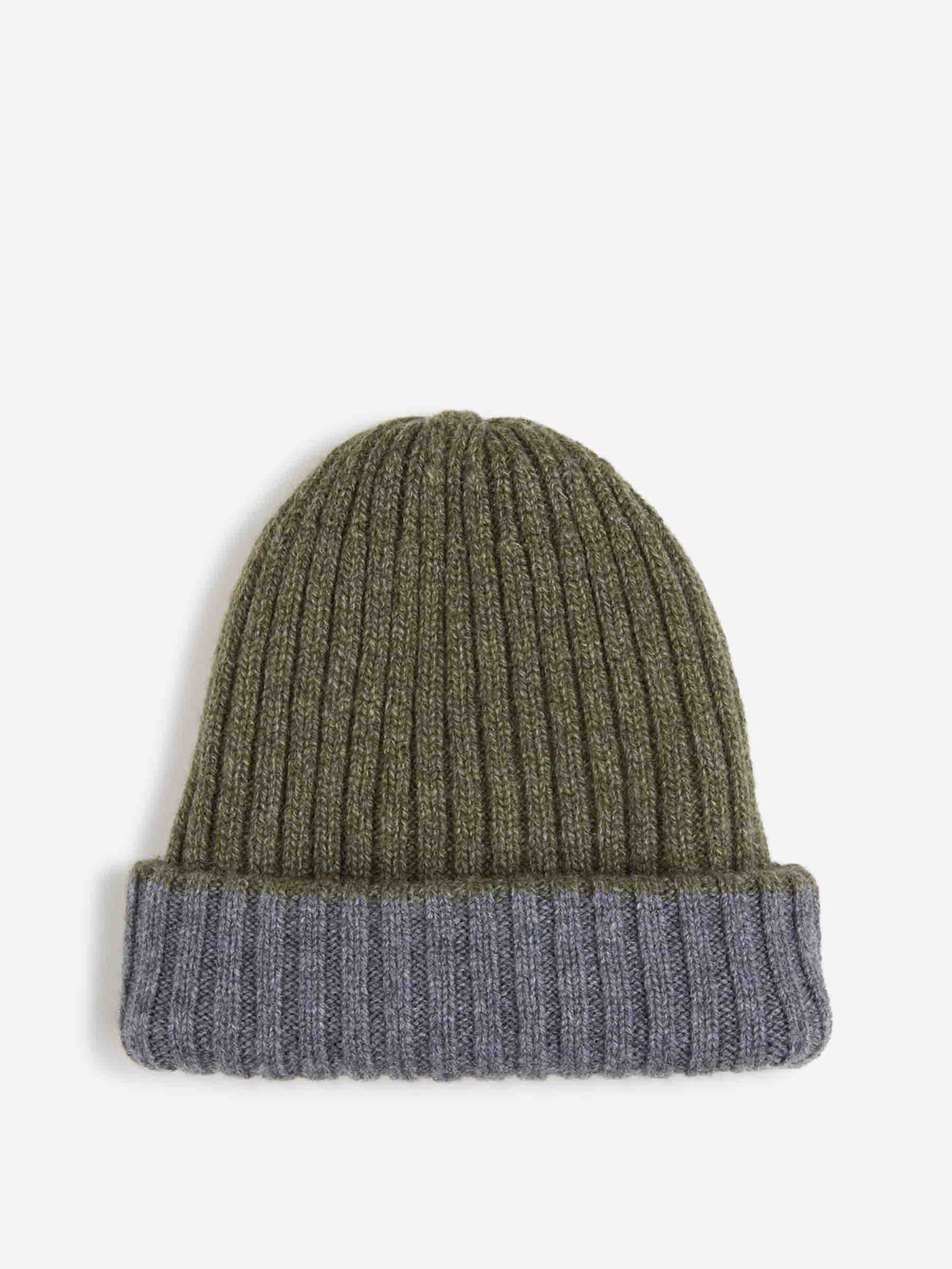Fedeli Hombre Barcelona Gorro Double Cashmere color Verde Militar sku 689-000029 03 - Foto 2