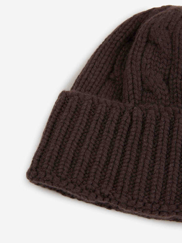 Santa Eulalia Hombre Barcelona Gorro Punto Cachemira color Marrón Oscuro sku 689-000032 02 - Foto 3