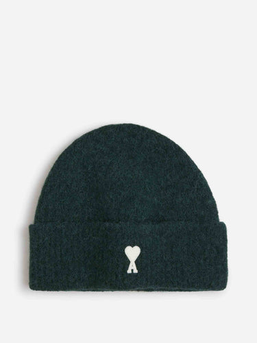 Ami Paris Hombre Barcelona Gorro Punto Logo color Verde Oscuro sku 689-000044 01 - Foto 1