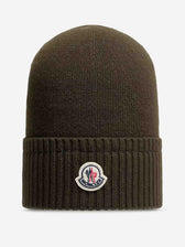 Moncler Hombre Barcelona Gorro Lana Cashmere color Verde Militar sku 689-000048 01 - Foto 1
