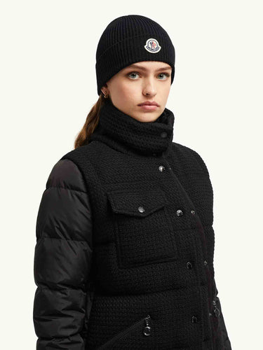 Moncler Hombre Barcelona Gorro Canalé Lana color Negro sku 689-000051 02 - Foto 4