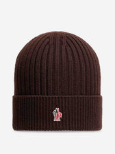 Moncler Grenoble Hombre Barcelona Gorro Punto Lana color Marrón Oscuro sku 689-000053 02 - Foto 1