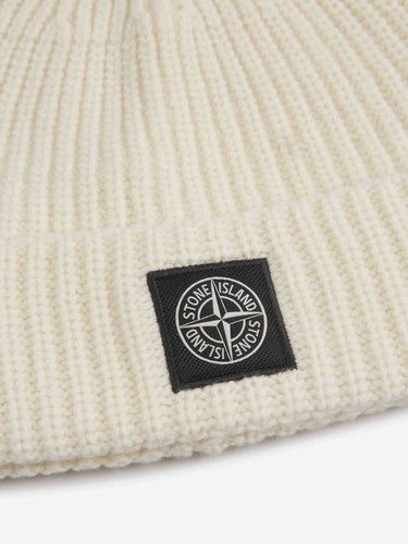 Stone Island Hombre Barcelona Gorro Canalé Logo color Marfil sku 689-000057 02 - Foto 3