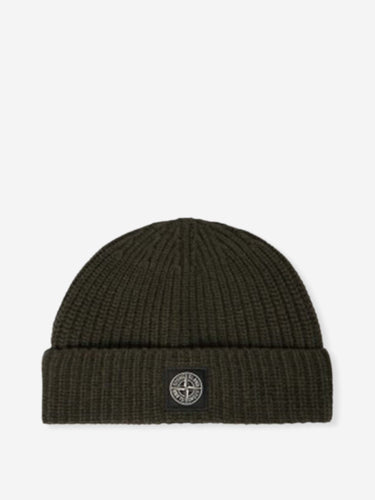 Stone Island Hombre Barcelona Gorro Canalé Logo color Verde Militar sku 689-000057 03 - Foto 1