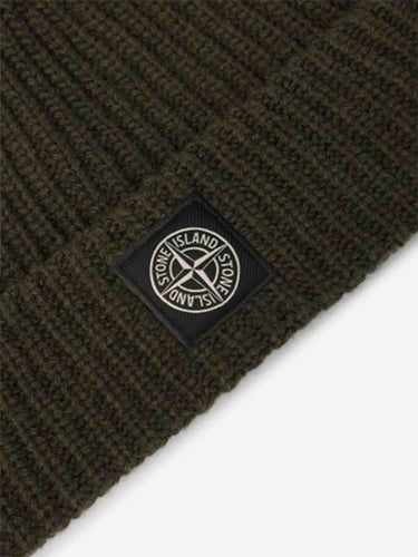Stone Island Hombre Barcelona Gorro Canalé Logo color Verde Militar sku 689-000057 03 - Foto 4