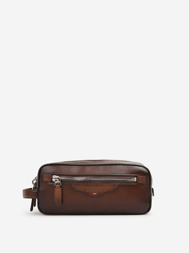Santoni Hombre Barcelona Neceser Cremallera Piel color Marrón sku 690-000140 01 - Foto 1