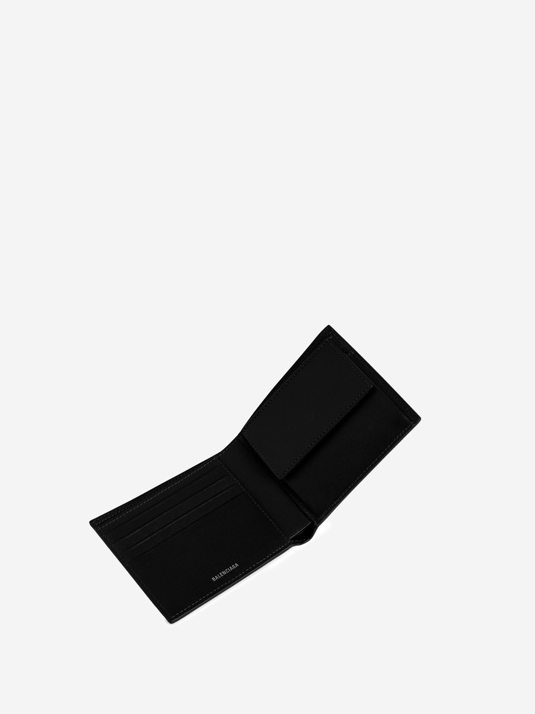 Balenciaga Hombre Barcelona Cartera Plegable Cuadrado color Negro sku 691-001504 01 - Foto 2