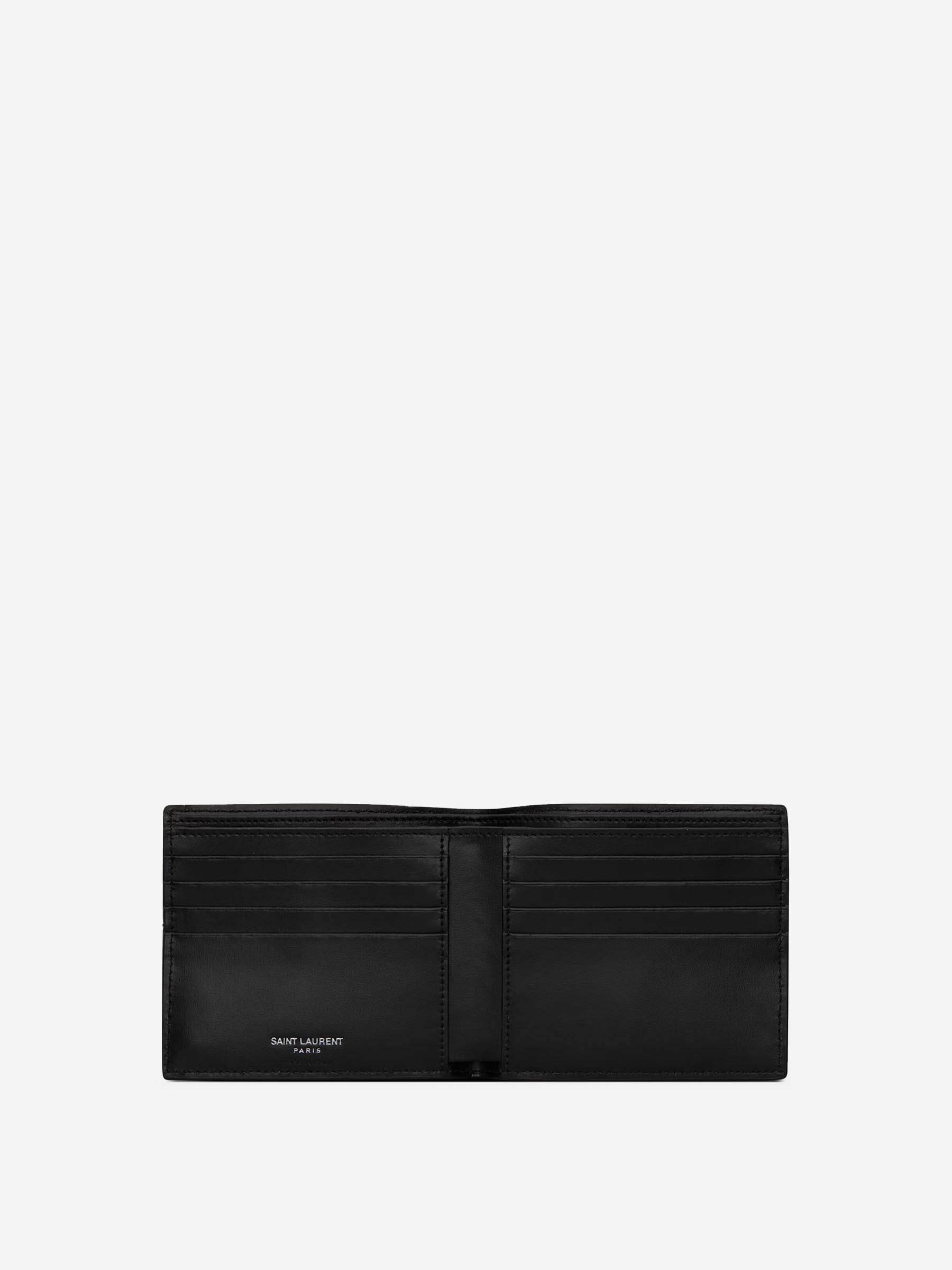 Saint Laurent Hombre Barcelona Tarjetero Plegable Tiny Cassandre color Negro sku 691-001521 01 - Foto 2