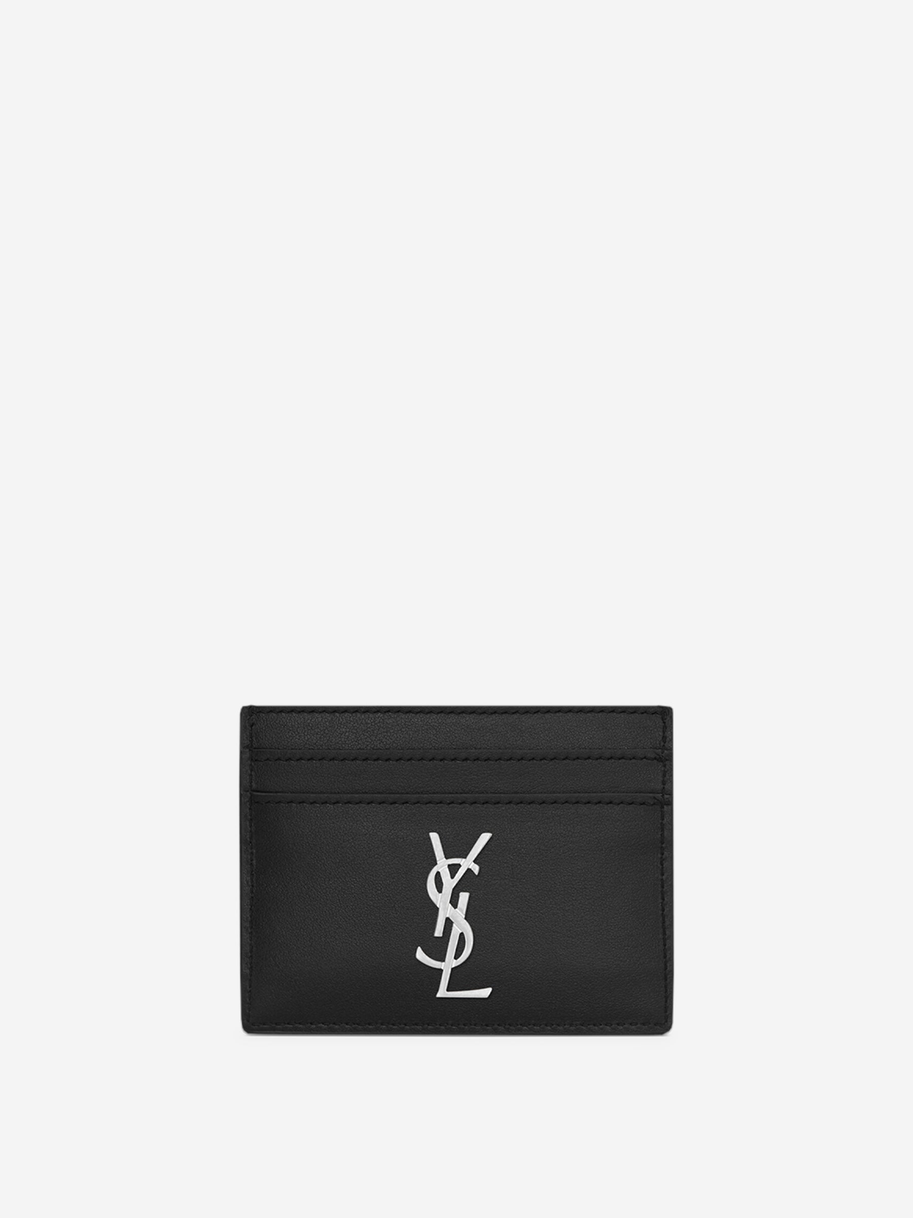 Saint Laurent Hombre Barcelona Tarjetero Piel Logo color Negro sku 691-001531 01 - Foto 1