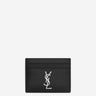 Saint Laurent Hombre Barcelona Tarjetero Piel Logo color Negro sku 691-001531 01 - Foto 1
