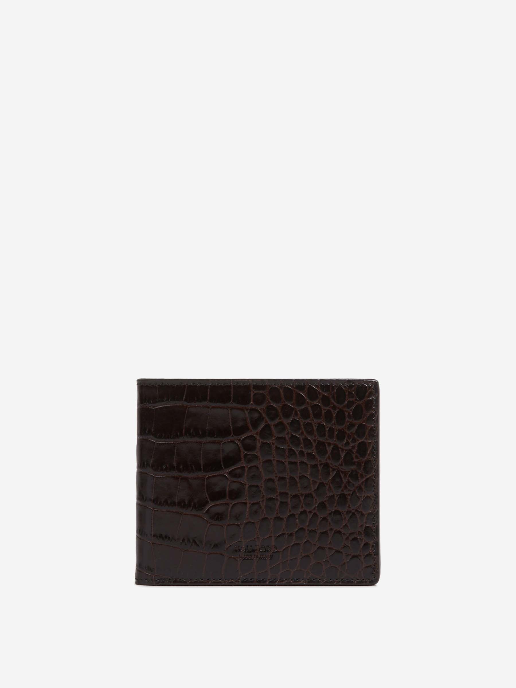 Tom Ford Hombre Barcelona Tarjetero Plegable Piel color Marrón Oscuro sku 691-001533 01 - Foto 1