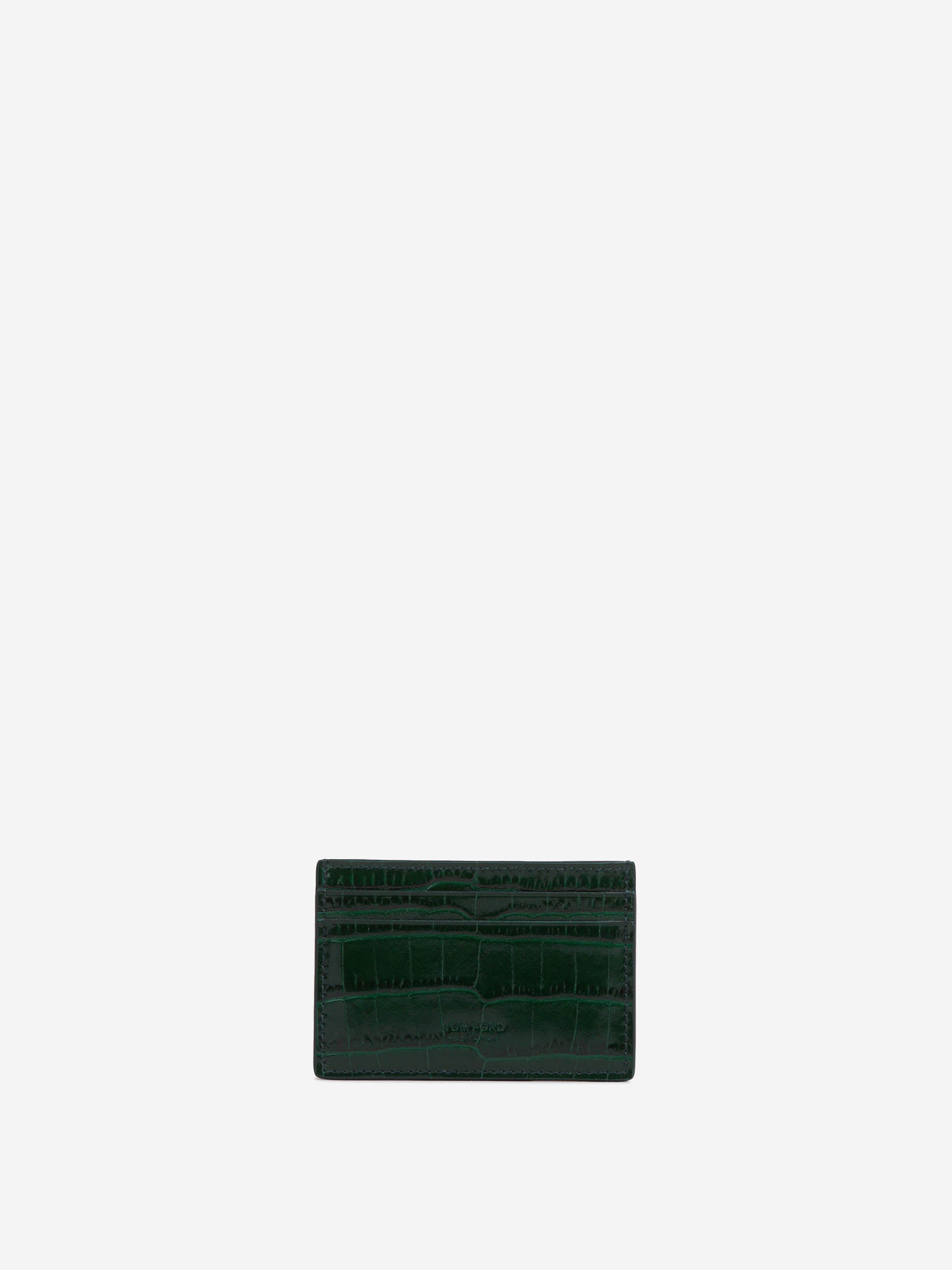 Tom Ford Hombre Barcelona Tarjetero Piel color Verde Oscuro sku 691-001536 02 - Foto 1