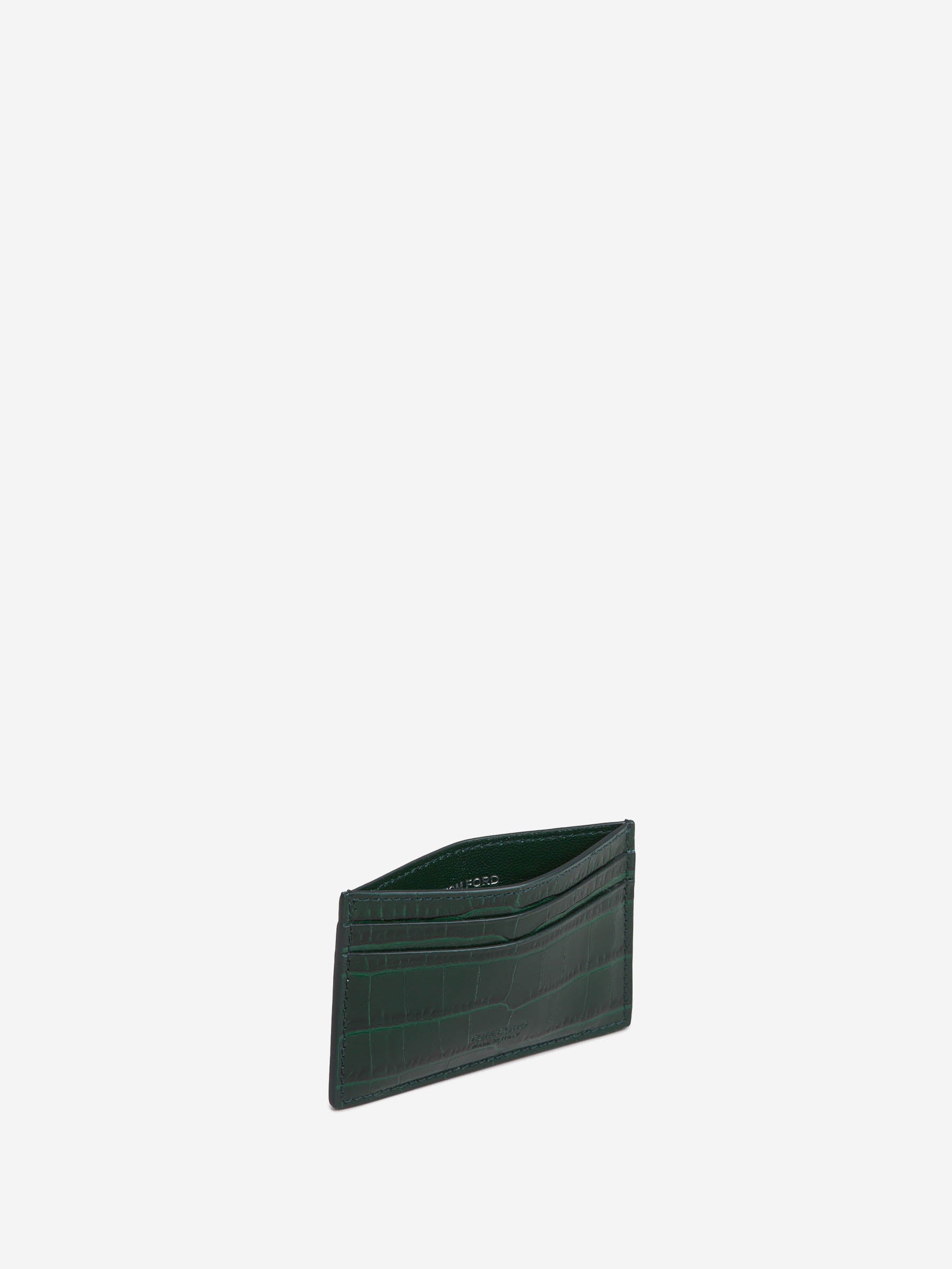 Tom Ford Hombre Barcelona Tarjetero Piel color Verde Oscuro sku 691-001536 02 - Foto 2