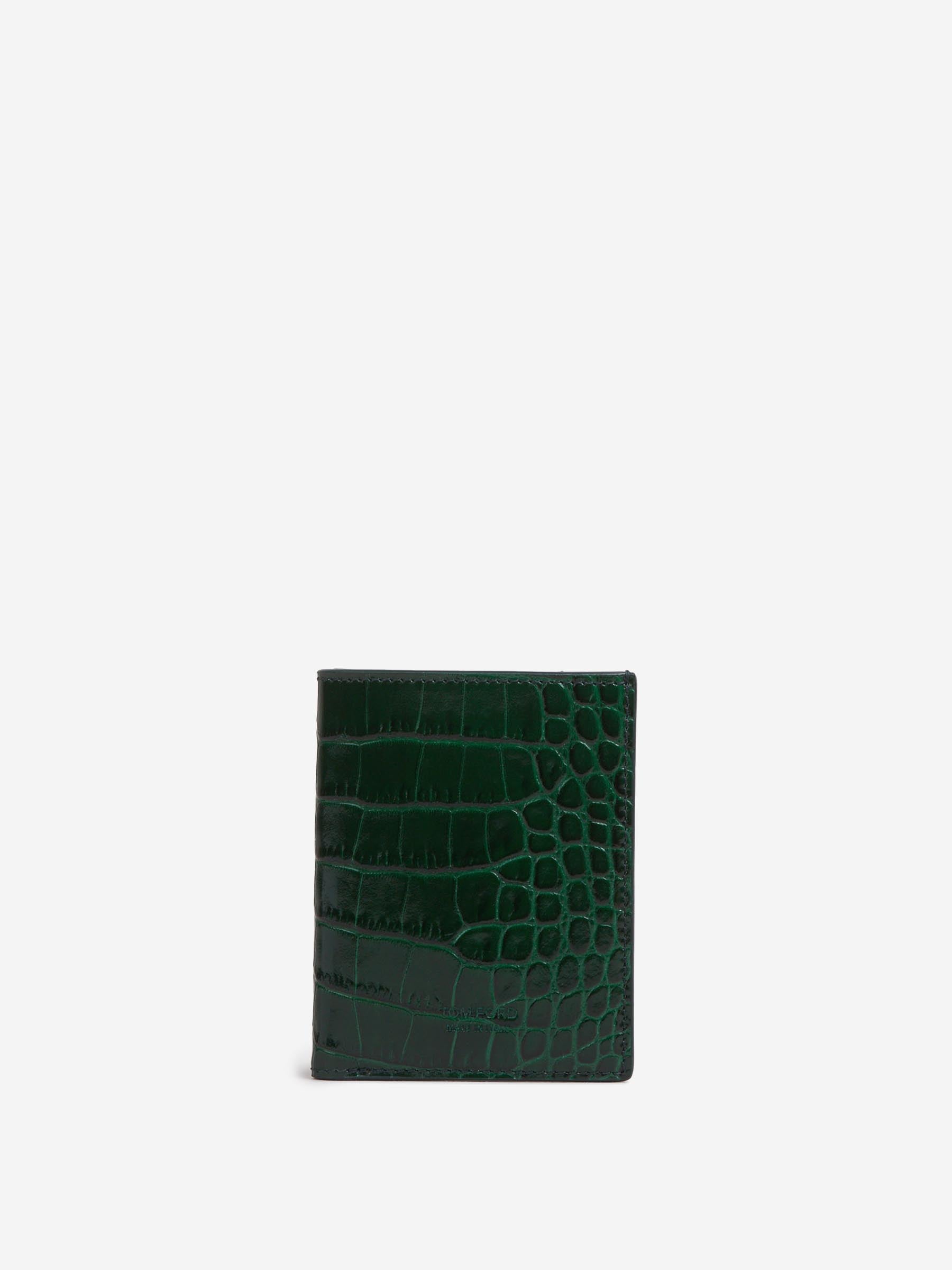 Tom Ford Hombre Barcelona Tarjetero Plegable Piel color Verde Oscuro sku 691-001538 01 - Foto 1