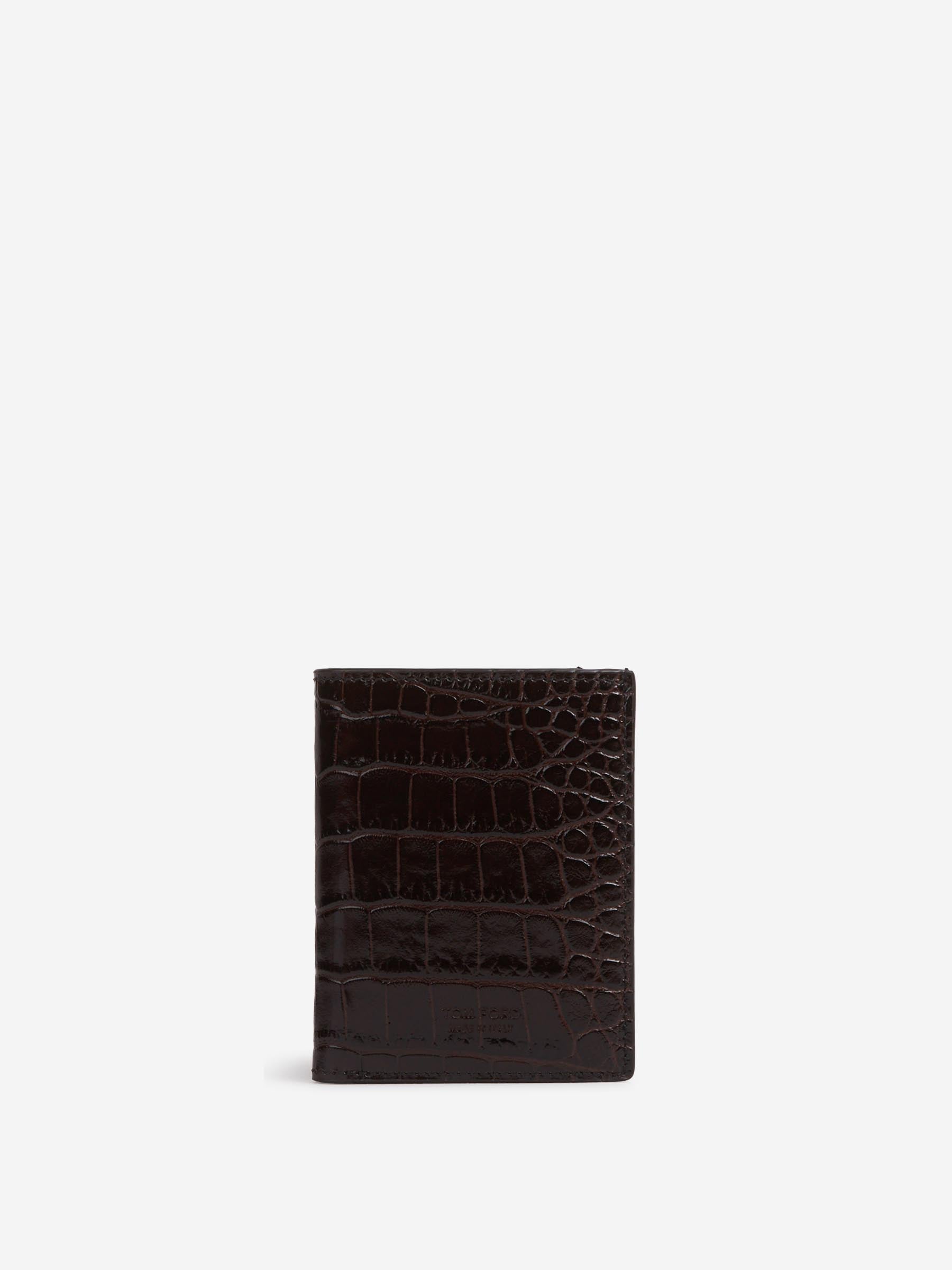 Tom Ford Hombre Barcelona Tarjetero Plegable Piel color Marrón Oscuro sku 691-001538 02 - Foto 1