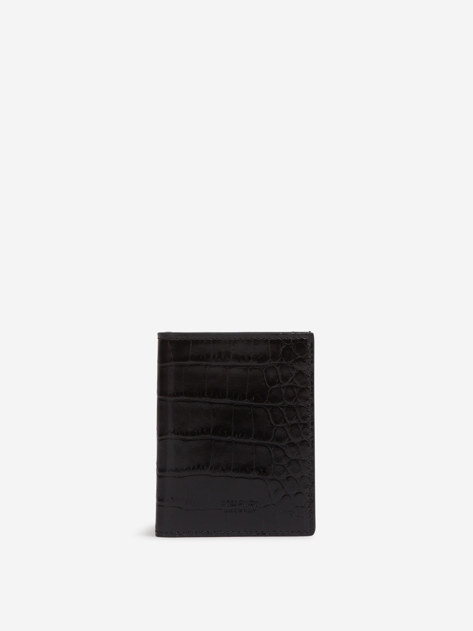 Tom Ford Hombre Barcelona Tarjetero Plegable Piel color Negro sku 691-001538 03 - Foto 1