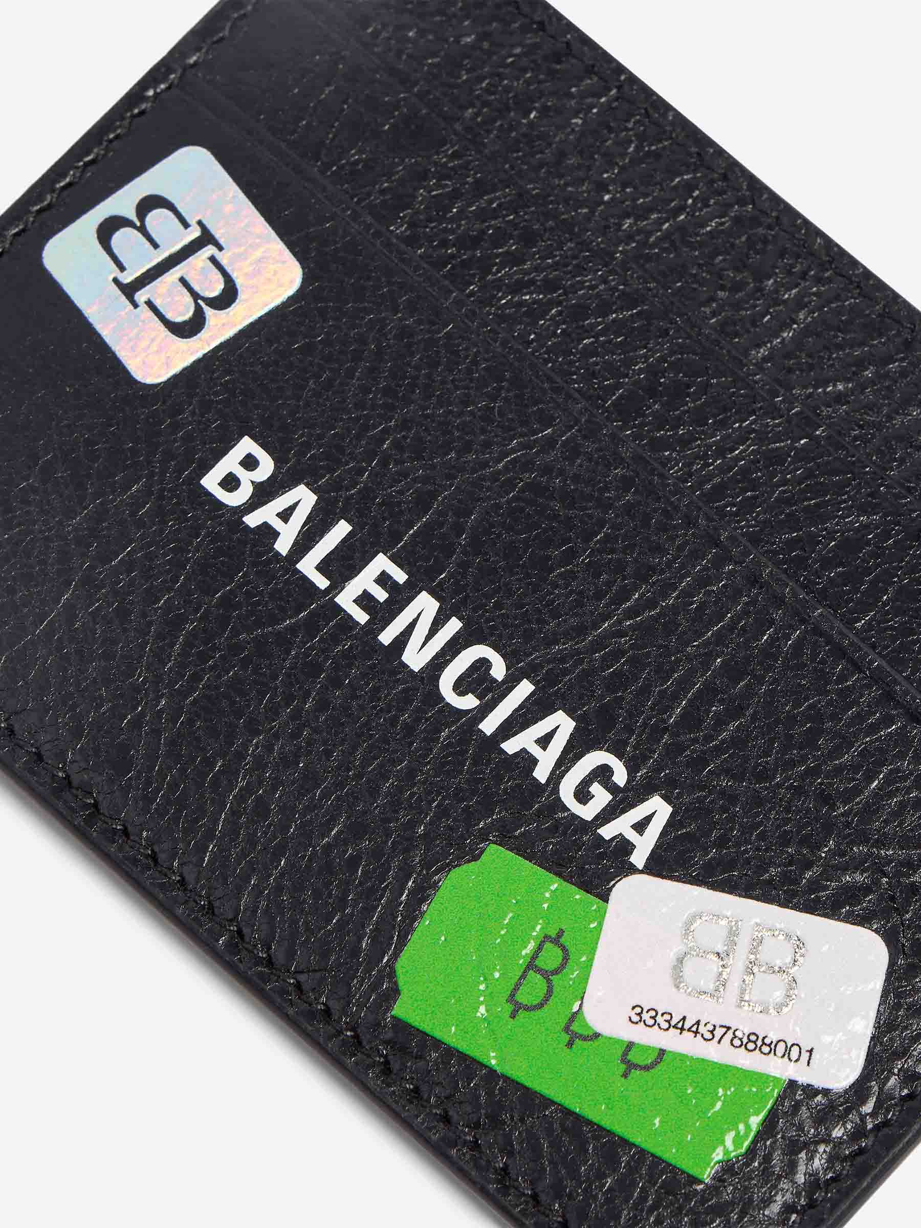 Balenciaga Hombre Barcelona Tarjetero Piel Cash color Negro sku 691-001542 01 - Foto 2