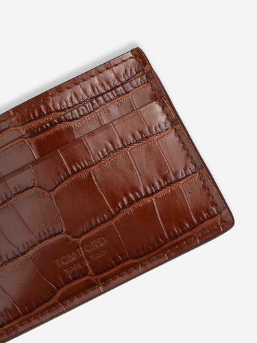 Tom Ford Hombre Barcelona Tarjetero de Piel color Caramelo sku 691-001562 01 - Foto 4