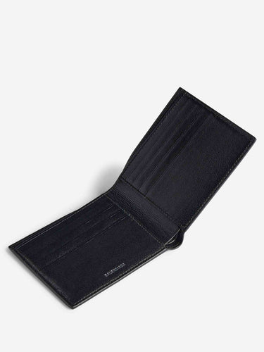 Balenciaga Hombre Barcelona Cartera Plegable Piel color Negro sku 691-001572 01 - Foto 3