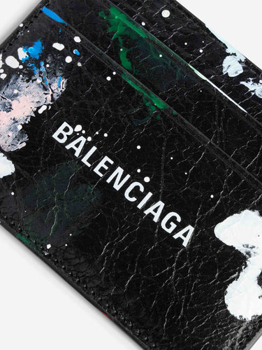 Balenciaga Hombre Barcelona Tarjetero Pintura Cash color Negro sku 691-001584 01 - Foto 4
