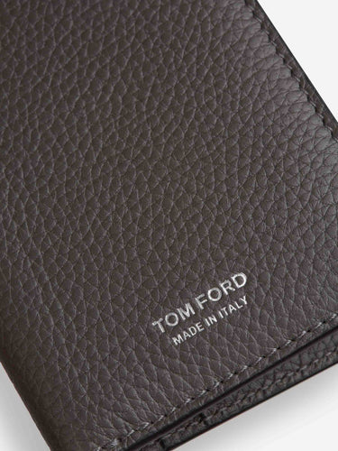 Tom Ford Hombre Barcelona Tarjetero T-line Piel color Gris Antracita sku 691-001616 01 - Foto 5