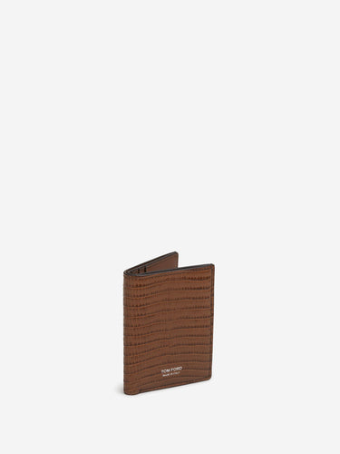 Tom Ford Hombre Barcelona Tarjetero Plegable Efecto Cocodrilo color Caramelo sku 691-001622 01 - Foto 2
