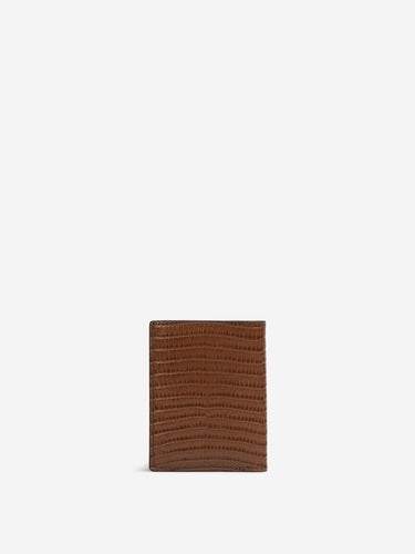 Tom Ford Hombre Barcelona Tarjetero Plegable Efecto Cocodrilo color Caramelo sku 691-001622 01 - Foto 3