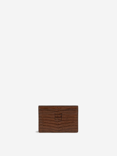 Tom Ford Hombre Barcelona Tarjetero Efecto Cocodrilo color Caramelo sku 691-001623 01 - Foto 3