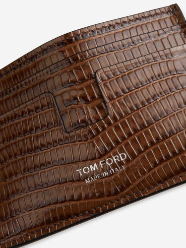 Tom Ford Hombre Barcelona Tarjetero Efecto Cocodrilo color Caramelo sku 691-001623 01 - Foto 4