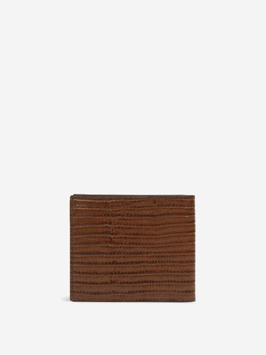Tom Ford Hombre Barcelona Cartera Plegable Efecto Cocodrilo color Caramelo sku 691-001624 01 - Foto 3