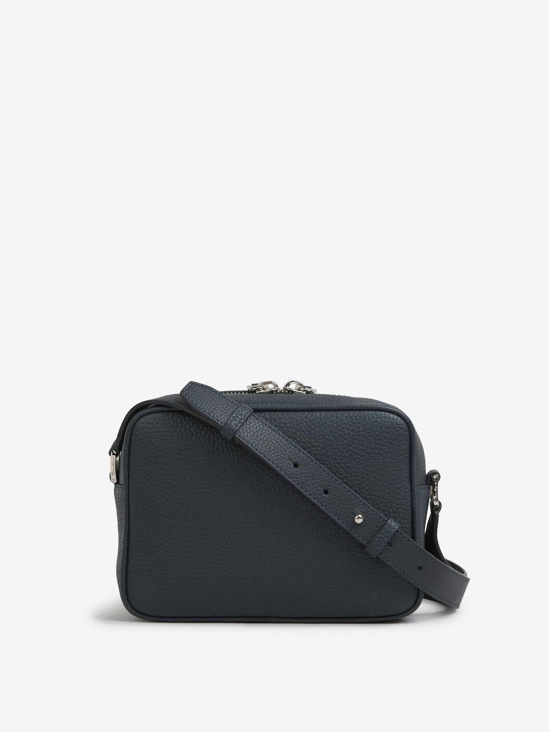 Santoni Hombre Barcelona Bolso Hombro Piel color Azul Marino sku 692-001969 01 - Foto 2