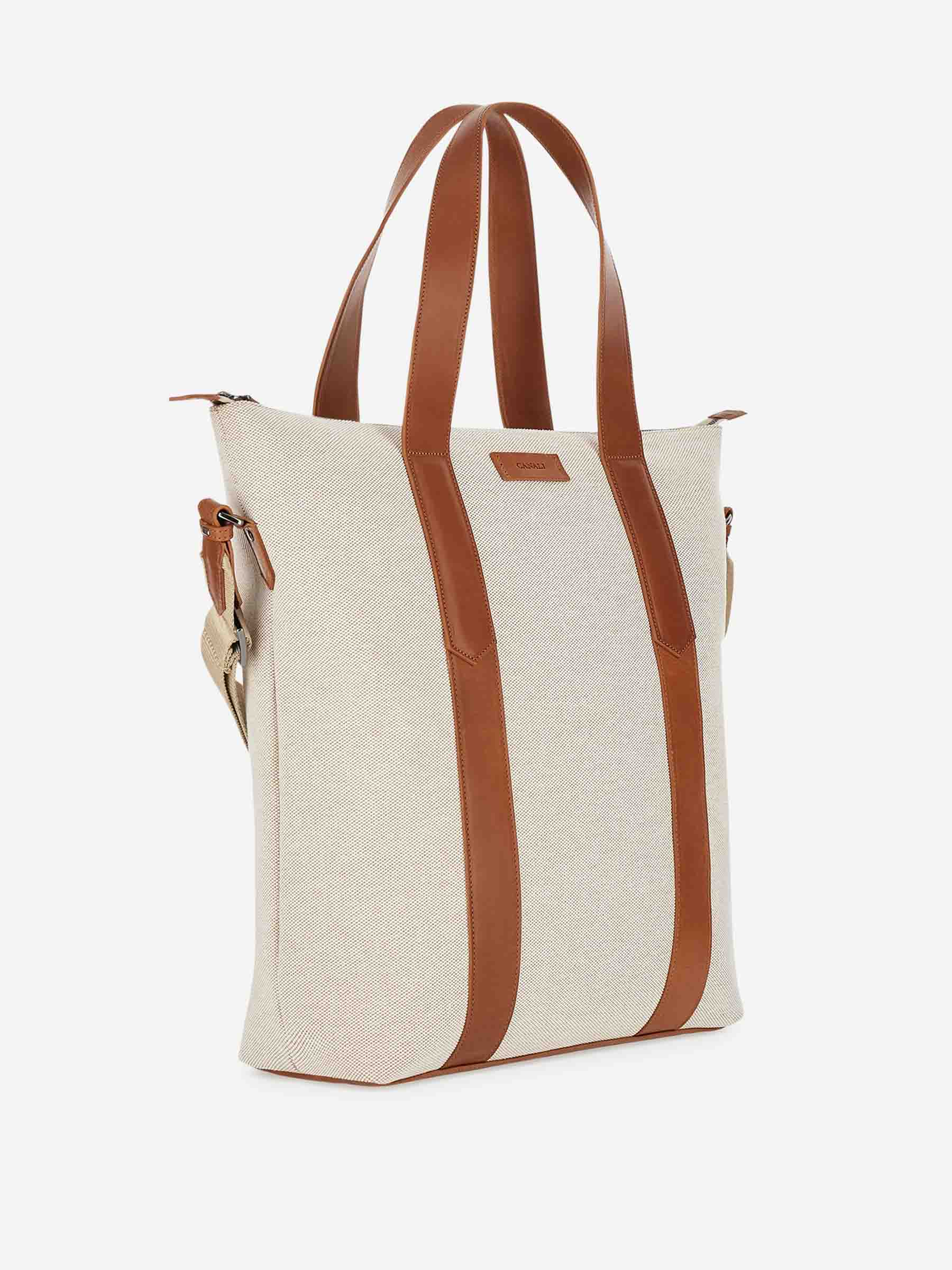 Canali Hombre Barcelona Bolso Tote Cremallera color Crema sku 692-001971 01 - Foto 2