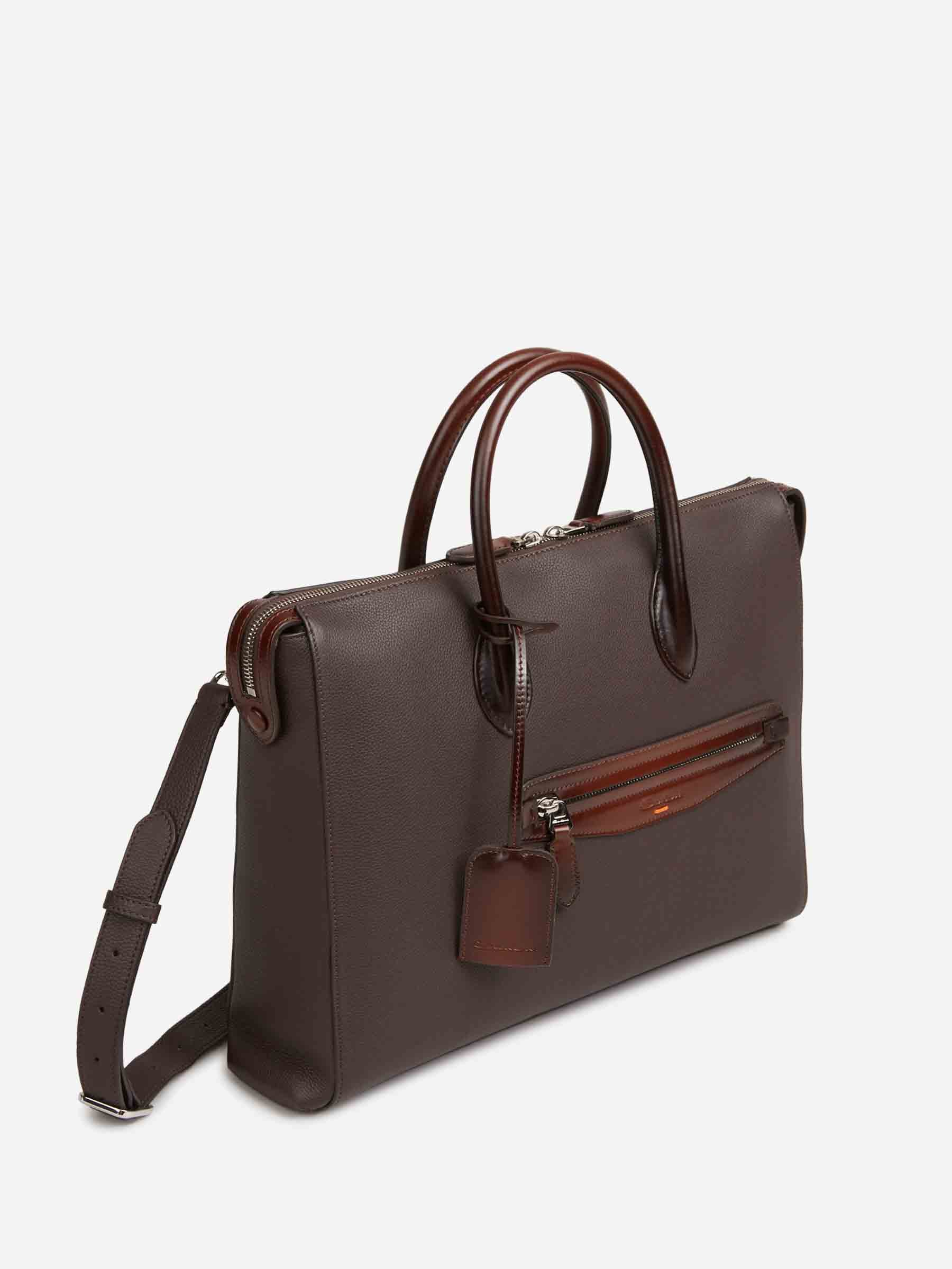 Santoni Hombre Barcelona Portadocumentos Piel color Marrón sku 692-002024 01 - Foto 2