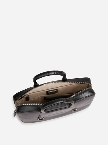 Santoni Hombre Barcelona Maletín Piel Gofrada color Negro sku 692-002063 01 - Foto 4