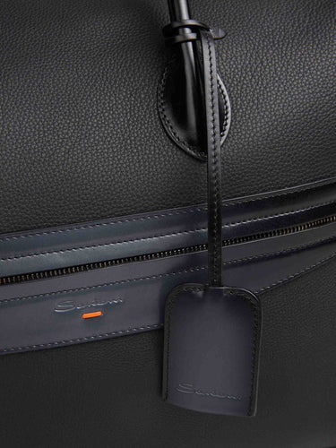 Santoni Hombre Barcelona Bolsa Viaje Piel color Negro sku 692-002078 01 - Foto 5