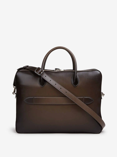 Santoni Hombre Barcelona Maletín Piel color Marrón Oscuro sku 692-002080 01 - Foto 3