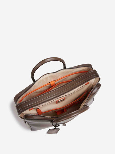 Santoni Hombre Barcelona Maletín Piel color Marrón Oscuro sku 692-002080 01 - Foto 4