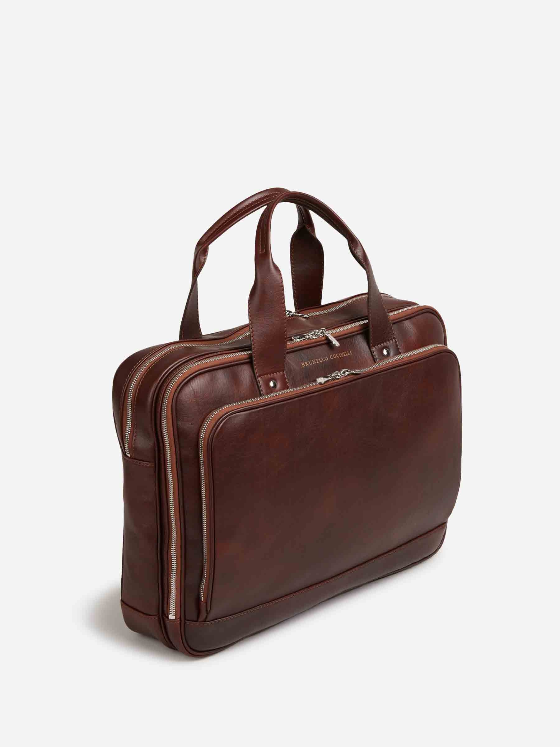 Brunello Cucinelli Hombre Barcelona Portadocumentos Piel color Marrón Oscuro sku 692-002094 01 - Foto 2