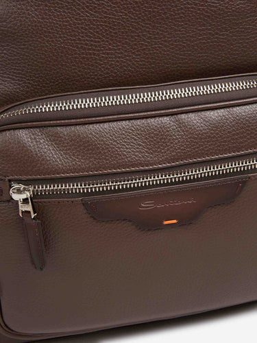 Santoni Hombre Barcelona Mochila Cuero color Marrón Oscuro sku 693-000068 01 - Foto 5