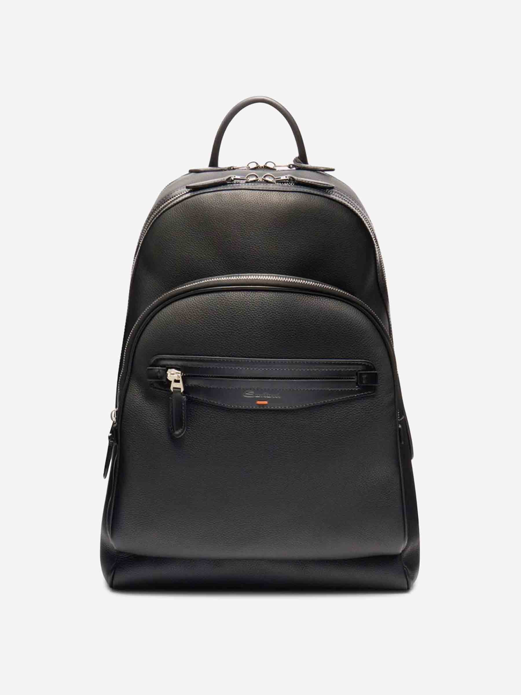 Santoni Hombre Barcelona Mochila Piel color Negro sku 693-000091 01 - Foto 1