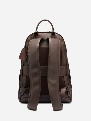 Santoni Hombre Barcelona Mochila Piel color Marrón Oscuro sku 693-000091 02 - Foto 3